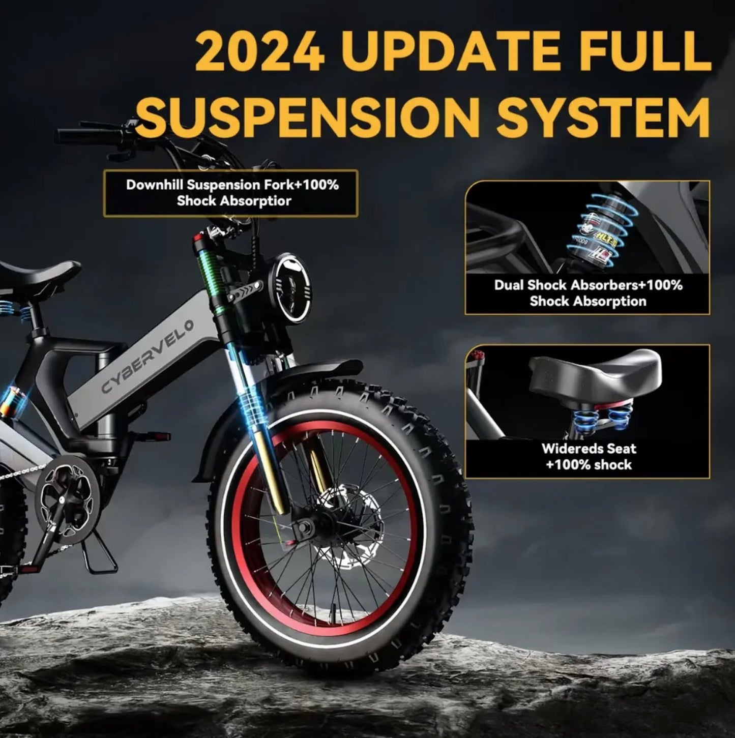 Foldable Electric Bike 100Mile - 36mph - Limited time