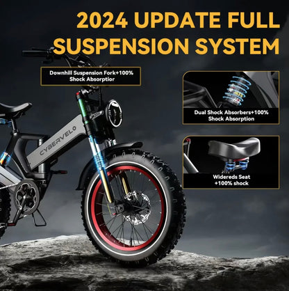 Foldable Electric Bike 100Mile - 36mph - Limited time