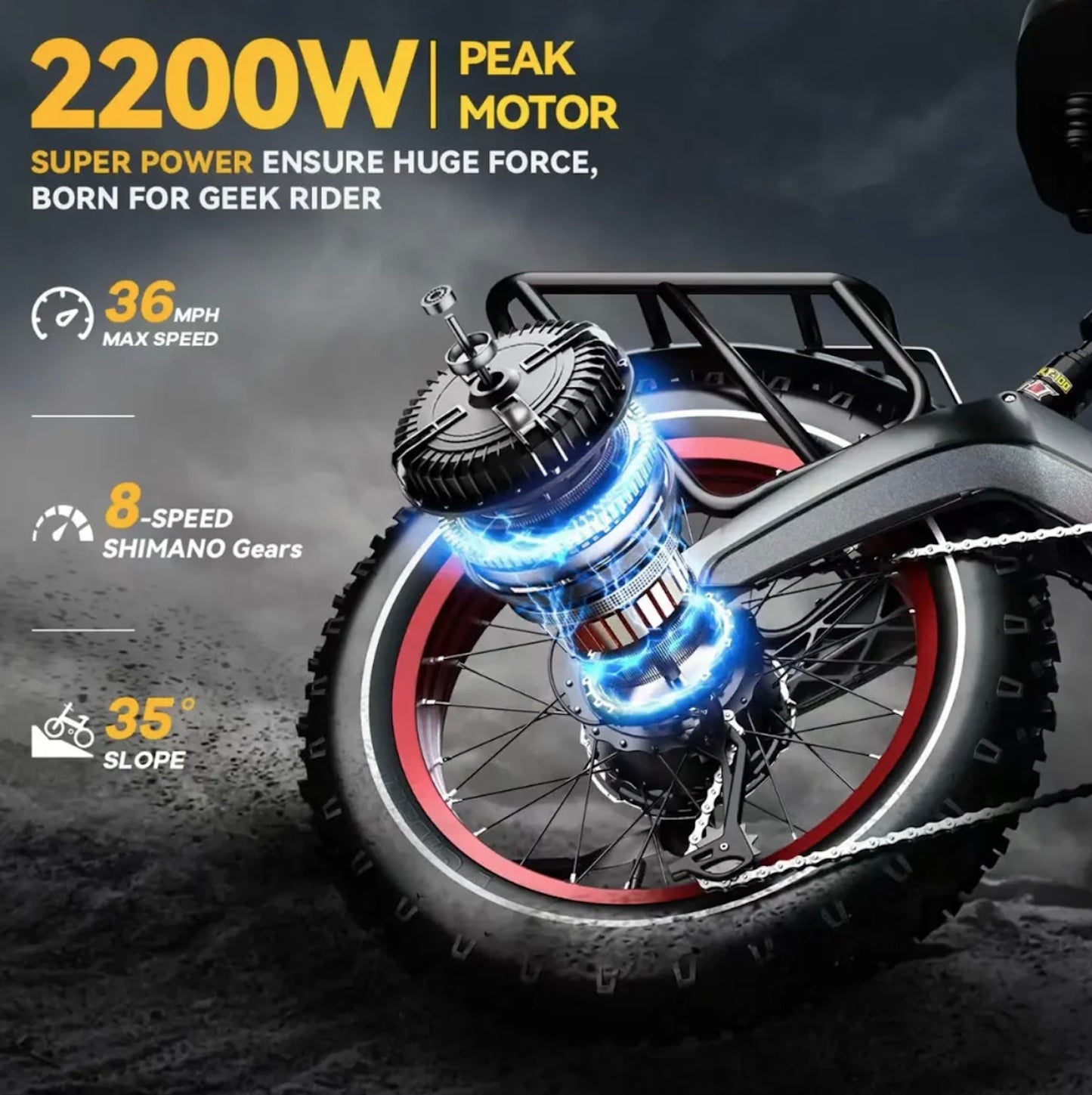 Foldable Electric Bike 100Mile - 36mph - Limited time