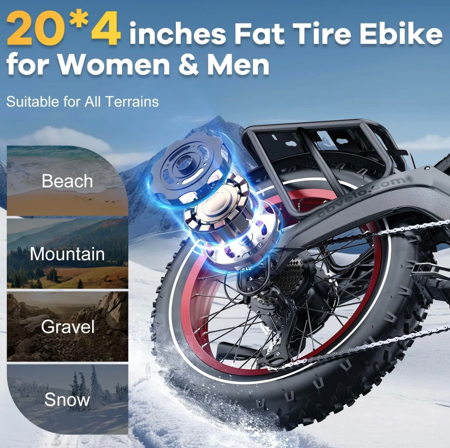 Foldable Electric Bike 100Mile - 36mph - Limited time