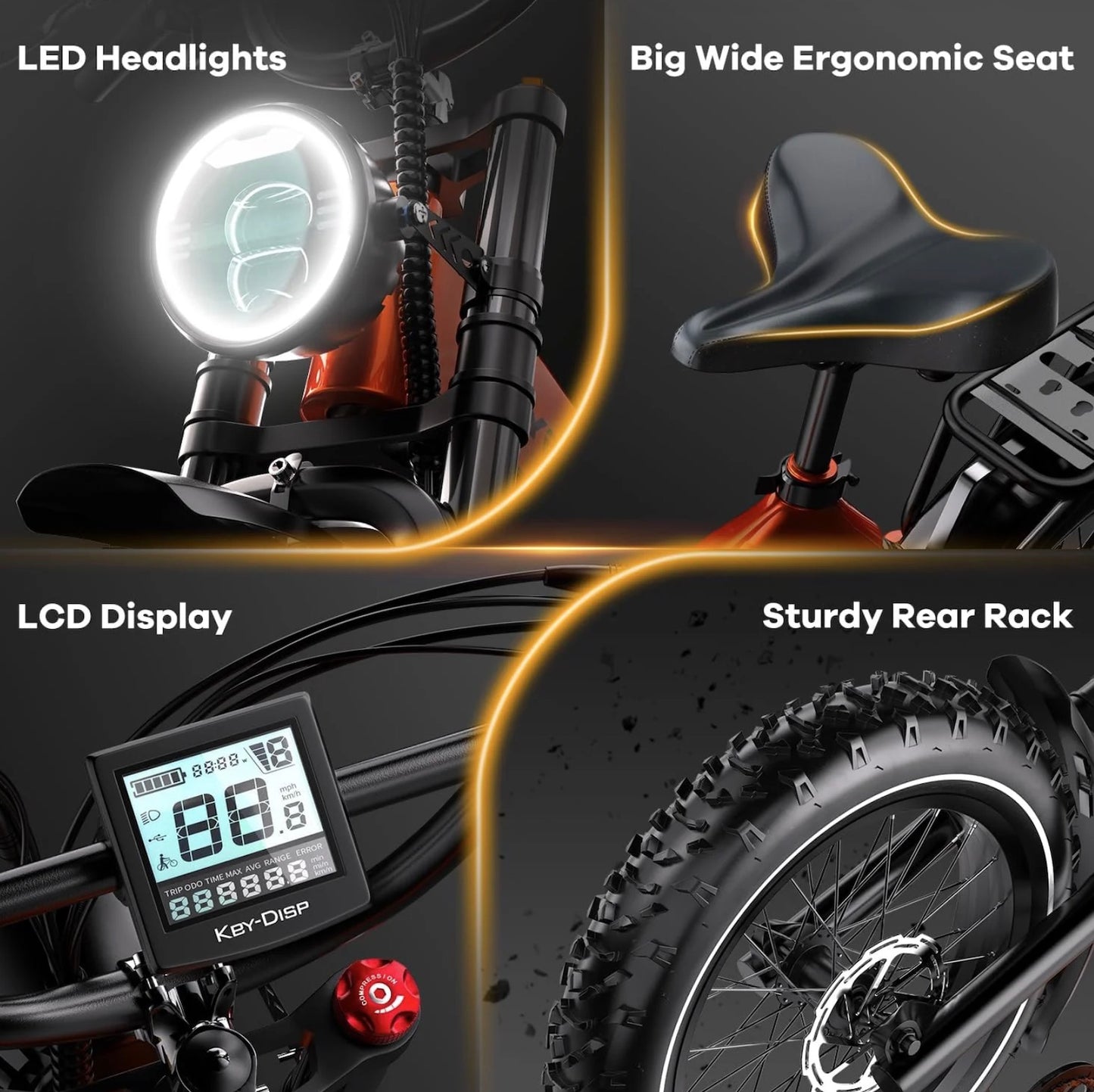 Foldable Electric Bike 100Mile - 36mph - Limited time