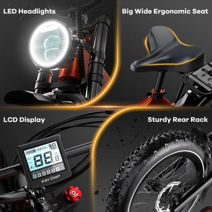 Foldable Electric Bike 100Mile - 36mph - Limited time