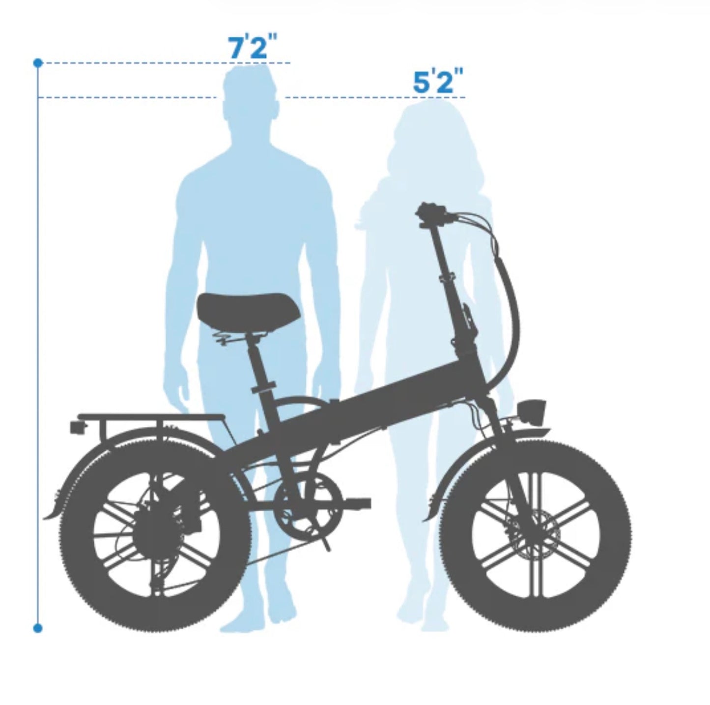 Foldable Electric Bike 100Mile - 36mph - Limited time