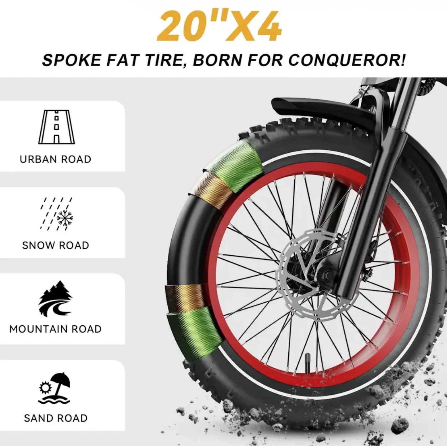 Foldable Electric Bike 100Mile - 36mph - Limited time
